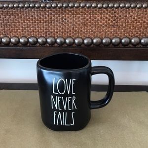 Rae Dunn - 3/$48 - ‘Love Never Fails’ ceramic mug NWT Firm!